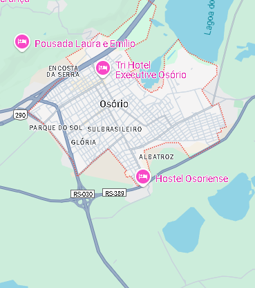 Mapa de Osório, RS